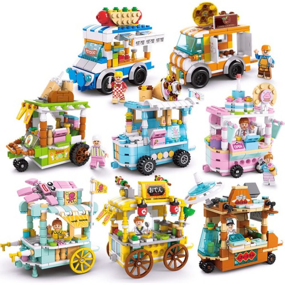 Lele Brother Mini Food Street View 8 In 1 Yapı Blokları Seti-8613 (Yurt Dışından) Legolar ( Yapım Oyuncakları ) Fiyatı