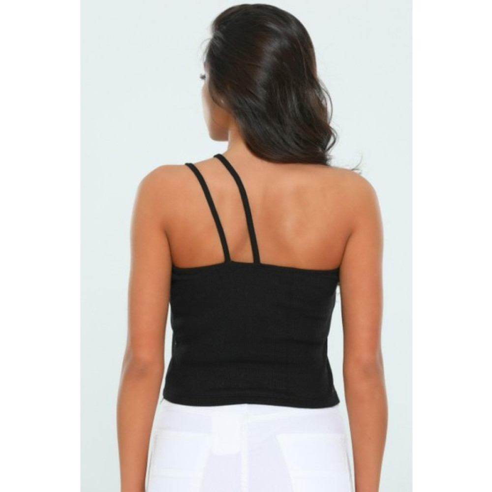 Lelies Siyah Ip Askılı Kadın Crop Bluz Fiyatı