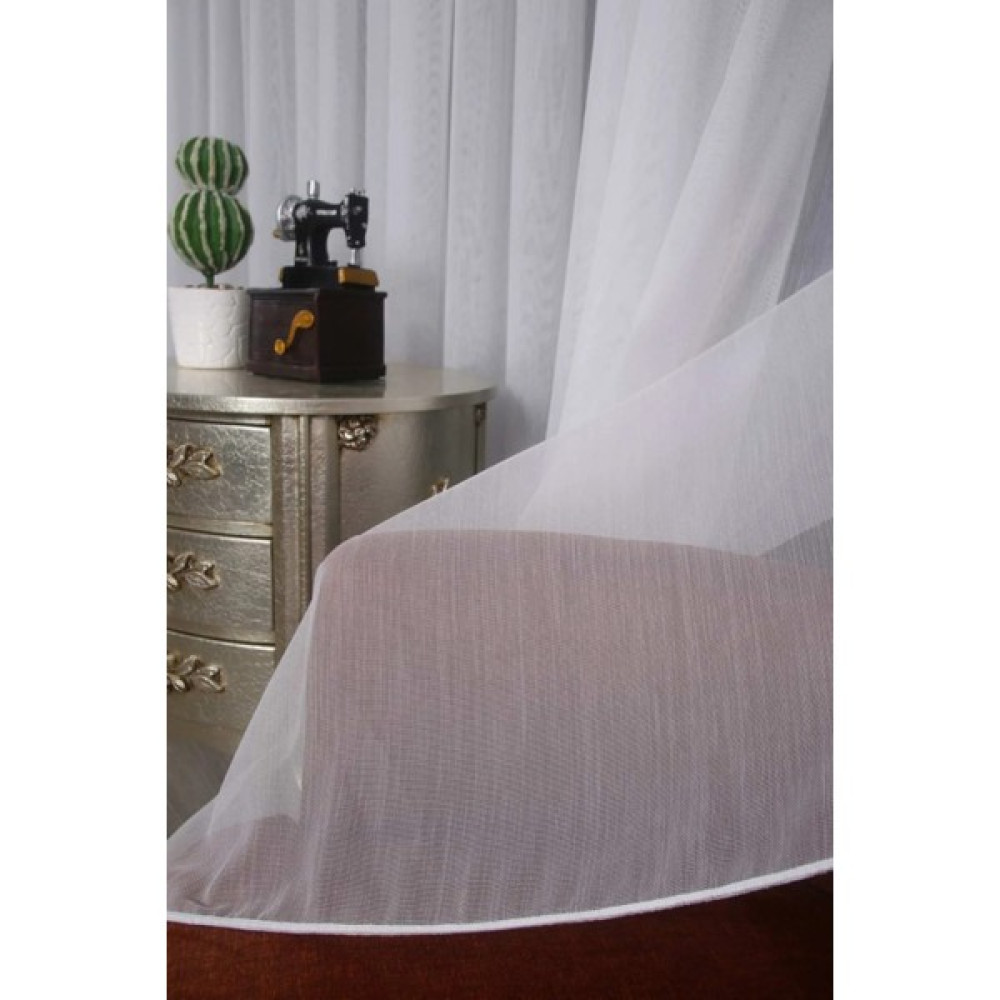 Leminor Petek Üstü Ütü Istemez Taç Müjde Tül Kırışmaz Beyaz Gramajlı Salon Mutfak Perdesi 1/2,5 Orta Pile - Ekru - 100 x 170 cm Tül Perde Fiyatı