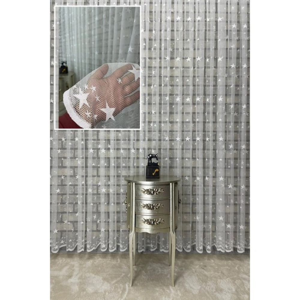 Leminor Yeni Sezon Ütü Istemez Çocuk Odası Ekru Tül Kırışmaz Gramajlı Salon Mutfak Perdesi 1/2 Seyrek Pile - 100 x 250 cm Tül Perde Fiyatı