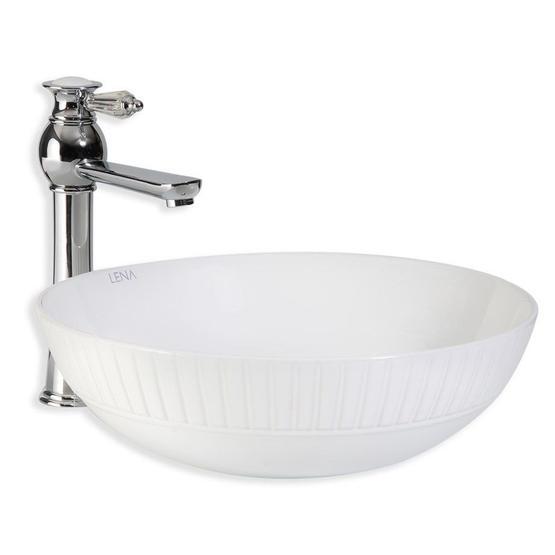 Lena E-4617 Tezgah Üstü Porselen Lavabo