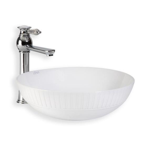 Lena E-4617 Tezgah Üstü Porselen Lavabo