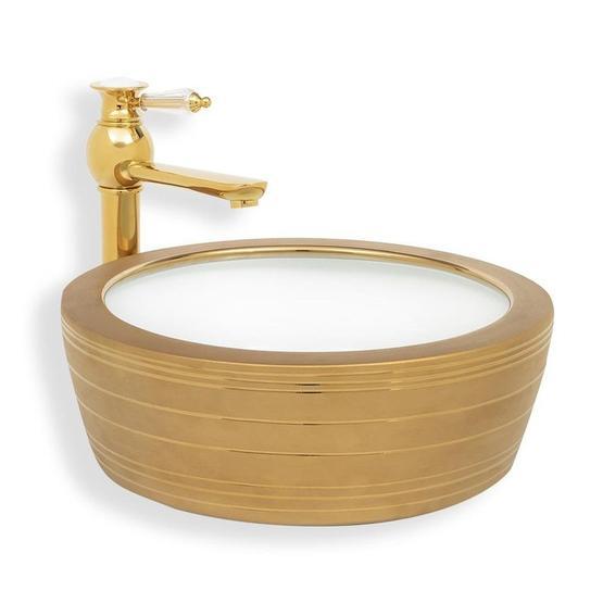 Lena E-8122 Tezgah Üstü Porselen Lavabo