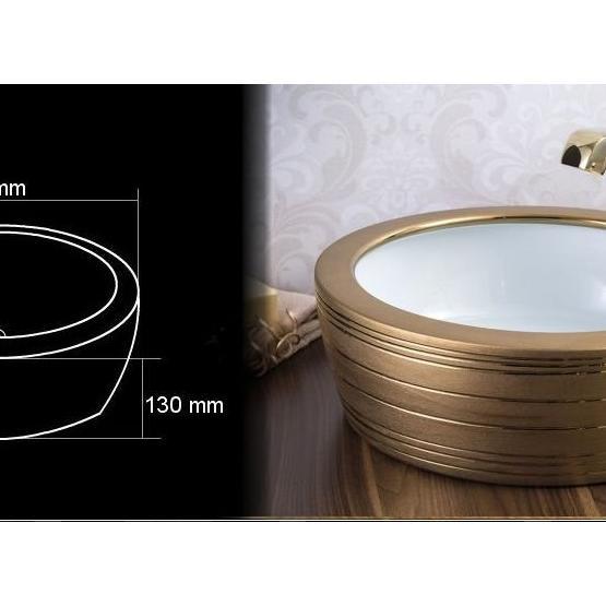 Lena E-8122 Tezgah Üstü Porselen Lavabo