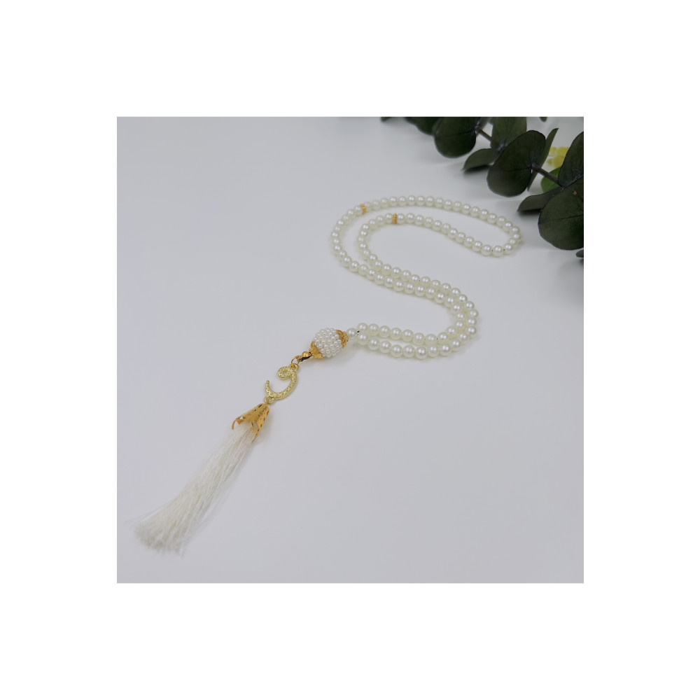 lenagiftworkshop 10 Adet Hediyelik Vavlı Püsküllü Plastik Inci 99lu Namaz Tesbihi ( Mevlit-sünnet-hac-umre) Tesbihler Fiyatı
