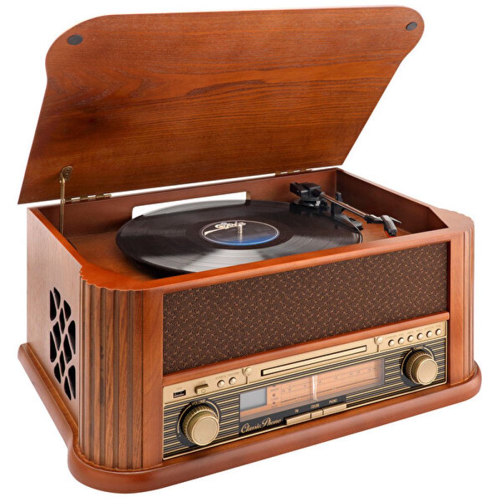 Lenco Tcd-2500Wd Dahili Hoparlörlü FM Radyo CD Player Ahşap Pikap Pikap & Aksesuarları Fiyatı