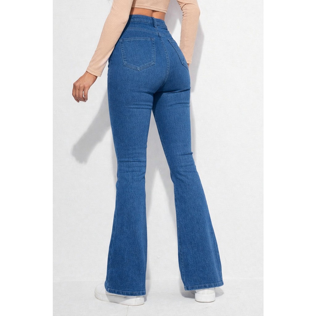 Lenithra Kadın Yüksek Bel Ispanyol Paça Power Likra Kot Denim Jean Bayan Jeans / Kot Pantolon Fiyatı