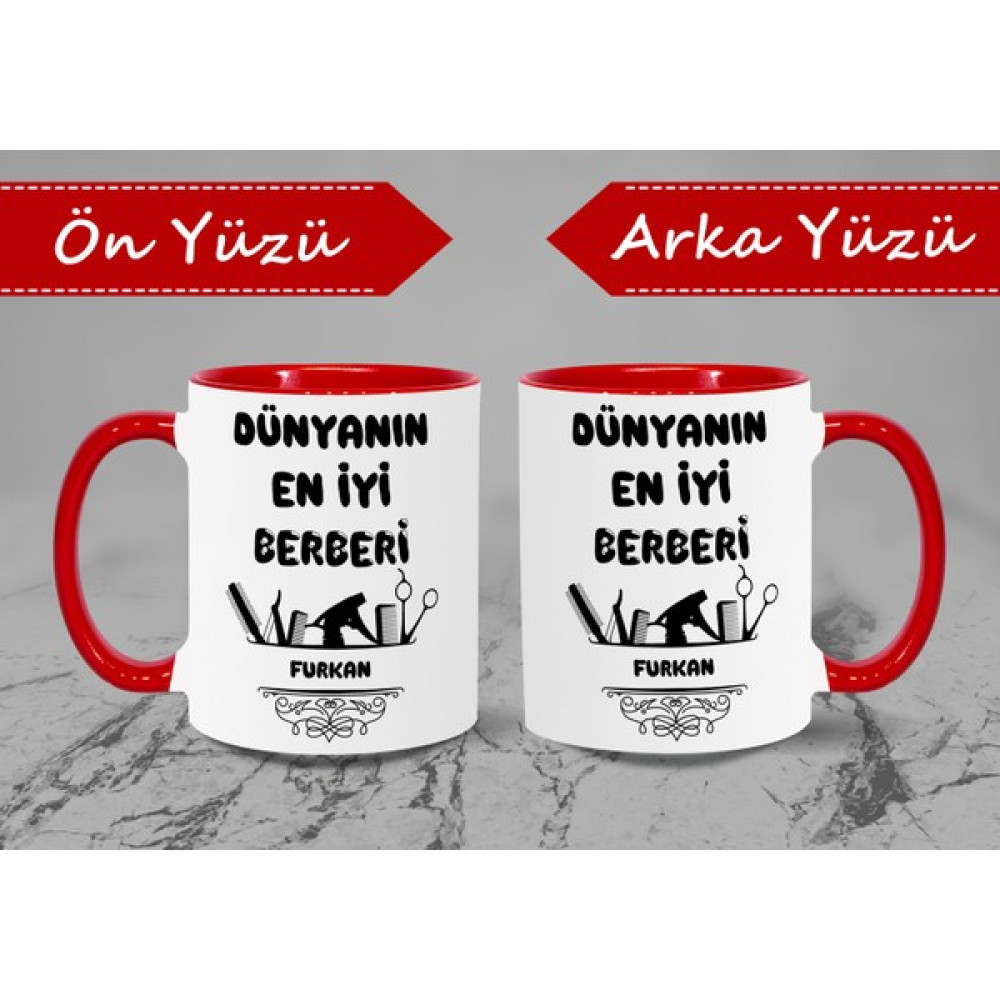 Lenostra Berbere Hediye - Dünyanın En Iyi Berberi Yazılı - Kişiye Özel Kupa Fincan / Bardak / Kahve Takımı Fiyatı