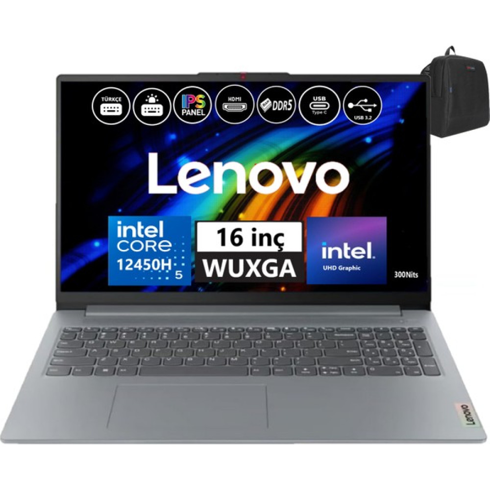 Lenovo Ideapad Slim 3 16IAH8 Intel Core I5 12450H 16GB Ddr5 512GB SSD Intel UHD Graphics 16" Wuxga Windows11Pro Dizüstü Bilgisayar 883ES003QTR10+WEBLEGELSINÇANTA Oto Boyaları Fiyatı