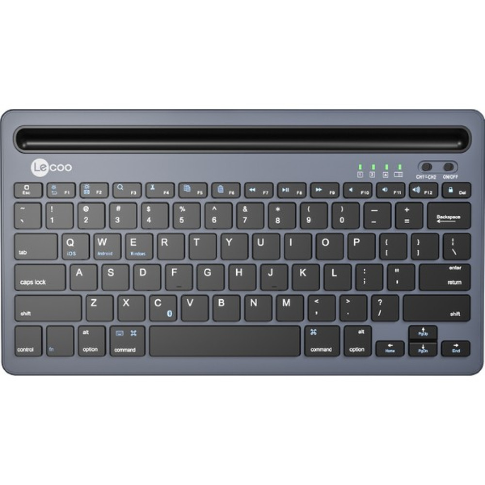 Lenovo Lecoo BK100 Çoklu Cihaz ile Uyumlu Şarj Edilebilir Kablosuz Bluetooth Türkçe Q Klavye Gri - Siyah Oyuncu Klavyesi Fiyatı