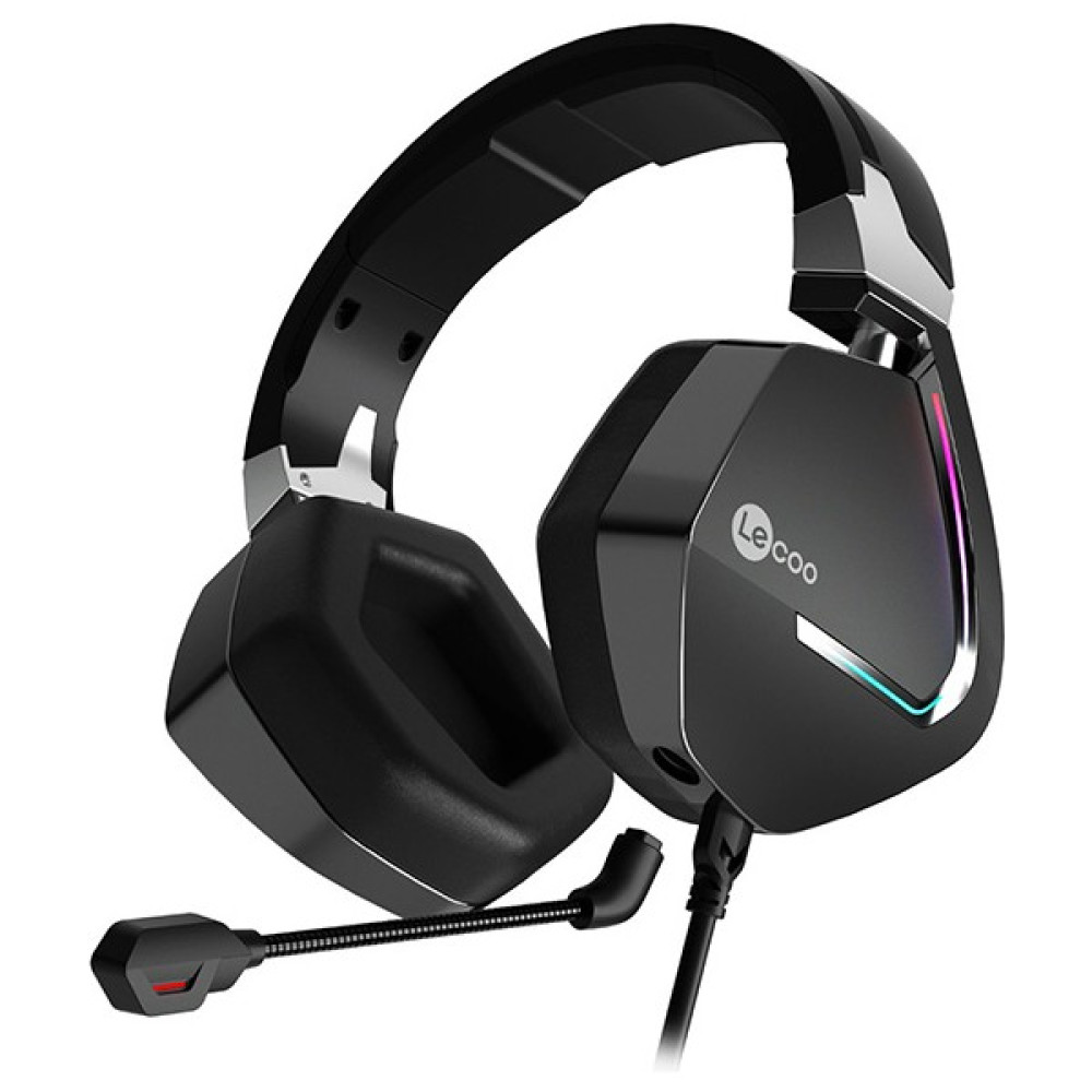 Lenovo Lecoo HT402 3.5mm Jack Kulak Üstü RGB LED Aydınlatmalı Kablolu Çıkartılabilir Mikrofonlu Gaming Kulaklık Siyah Kulak Üstü Kulaklık Fiyatı