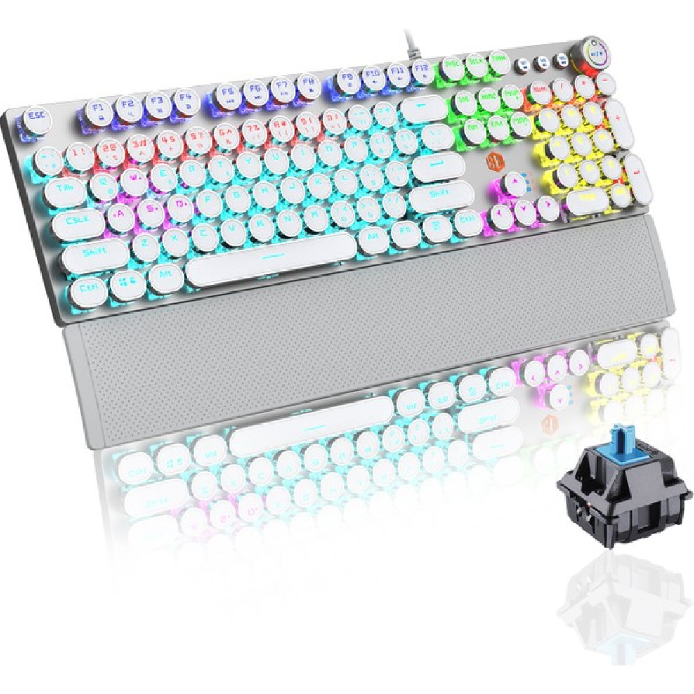 Lenovo Lecoo KG1102 USB Kablolu Makro Tuşlu RGB LED Aydınlatmalı Mekanik Gaming Q Metalik Klavye - Gri Oyuncu Klavyesi Fiyatı
