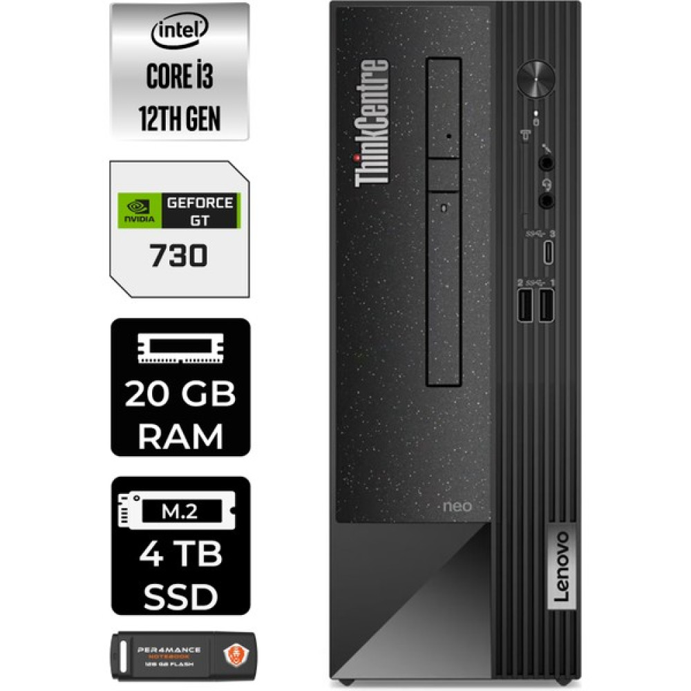 Lenovo Thinkcentre Neo 50S Intel Core I3 12100 20GB 4tb SSD GT730/4GB W11H 11SX002VTX Masaüstü Bilgisayar & Per4 USB Bellek 11SX002VTXP370 Oto Boyaları Fiyatı
