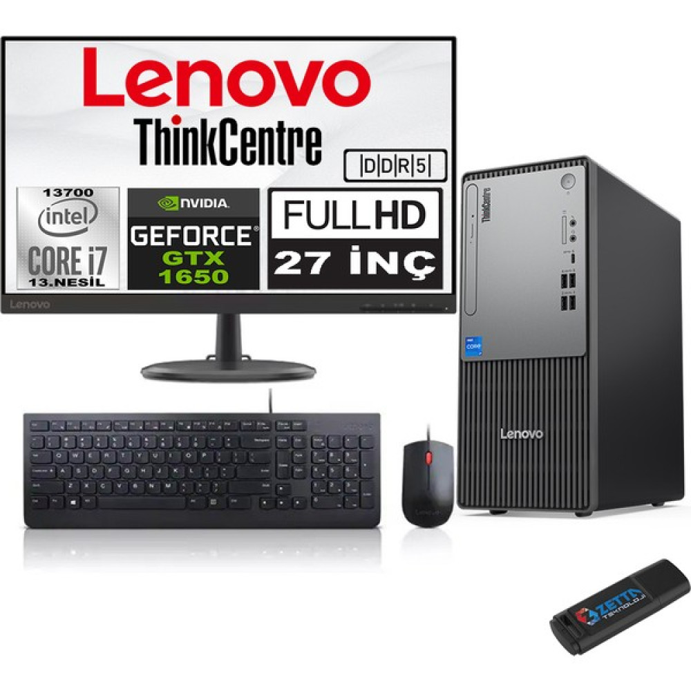 Lenovo Thinkcentre Neo 50T Gen5 Intel Core I7 13700 24GB Ddr5 512GB SSD 27 Inç Monitör Freedos Nvidia GTX1650 16502712UB000LTRF07+ZETTA Flash Bellek Oto Boyaları Fiyatı
