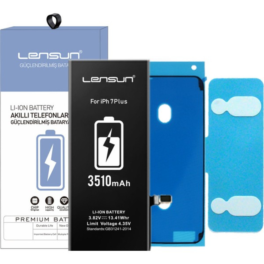 Lensun iphone 7 Plus Güçlendirilmiş Batarya 3510MAH Cep Telefonu Bataryası Fiyatı