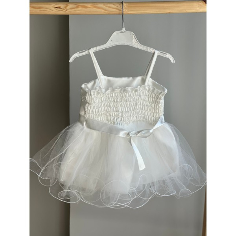 Leo Baby Store Kız Çocuk Bebek Gelinlik [1-2-3-Yaş] Dantel Detaylı Tüllü Beyaz Abiye Günlük Bayramlık Doğum Günü Kız Çocuk Elbise Fiyatı