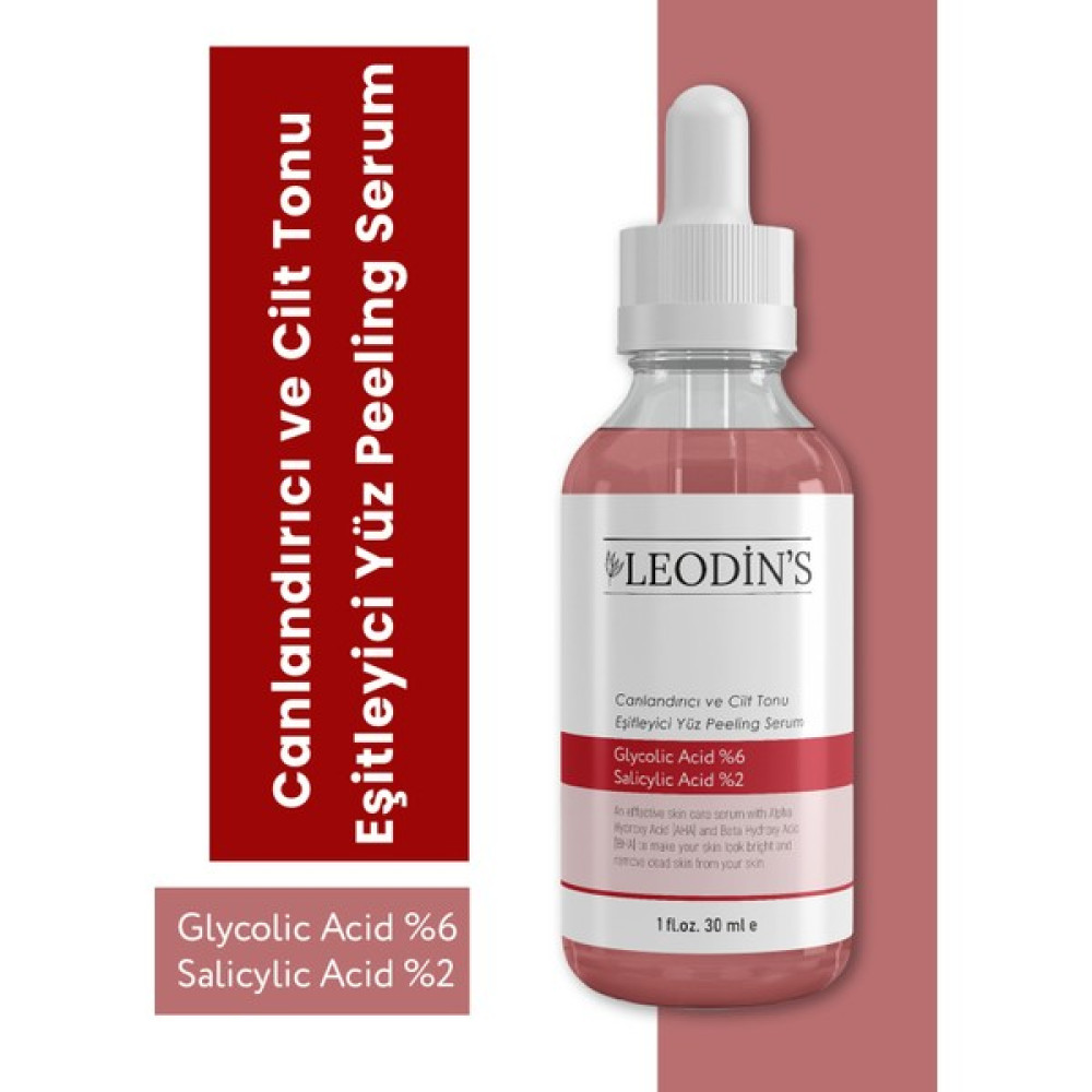 LEODİN'S Canlandırıcı ve Cilt Tonu Eşitleyici Yüz Peeling Serum 30 ml (Aha 10% Bha 2%) Cilt Temizleme ve Peeling Fiyatı