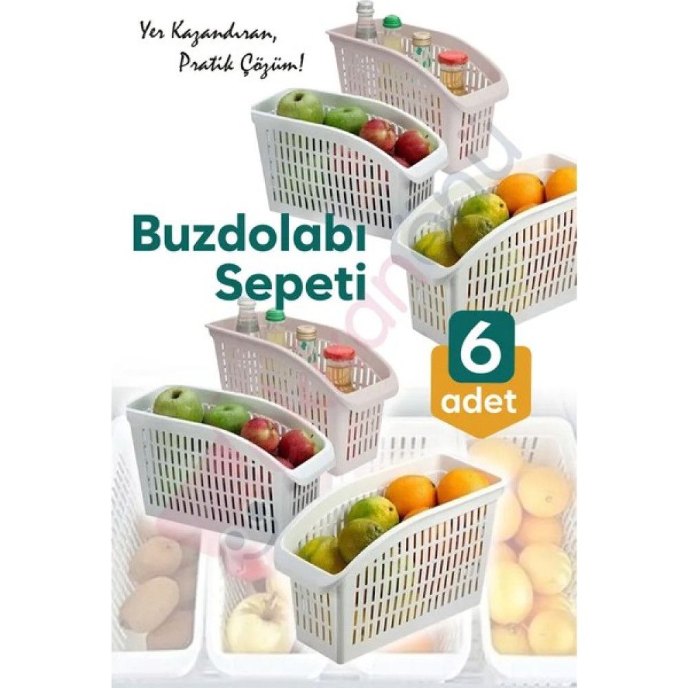 Leon Life Buzdolabı Içi Sebze ve Meyve Düzenleyici Organizer (6 Adet) - Beyaz Saklama Kapları Fiyatı
