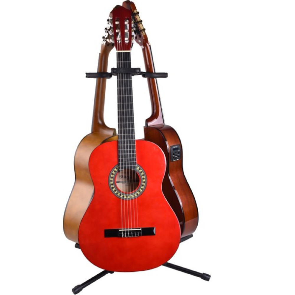 Leon Stand Üçlü Gitar Standı - 3'lü Saz Bağlama Gitar Ud Sehpası - Siyah Müzik Aleti Aksesuarları Fiyatı