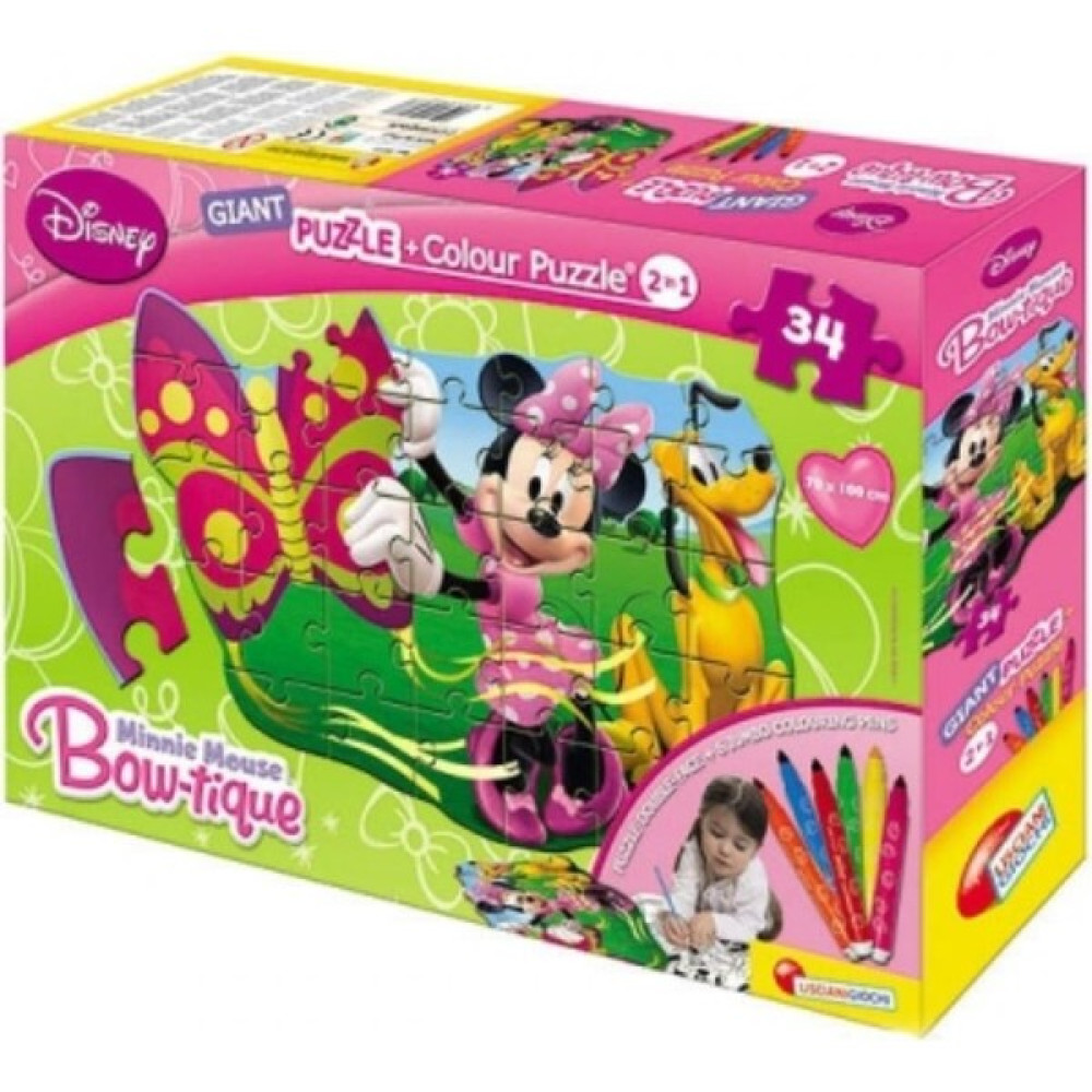 Leonardini - Lisciani - Disney Minnie Çift Yüzlü Dev Yapboz - 34 Parça Oto Boyaları Fiyatı