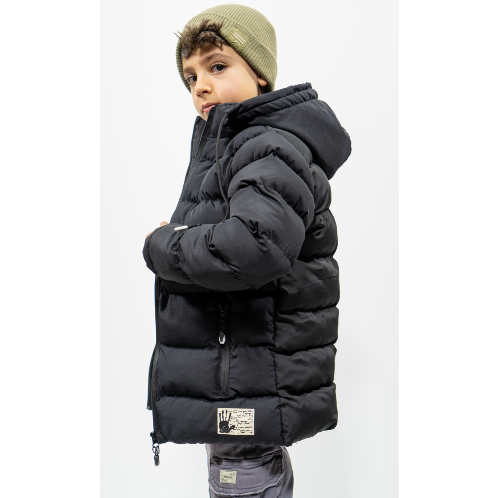 LEONE GYM Kürklü Peluş Astarlı Çıkarılabilir Kapüşonlu Siyah Erkek Çocuk Mont-Sp 5-6 Yaş Beden Bayan Mont Fiyatı