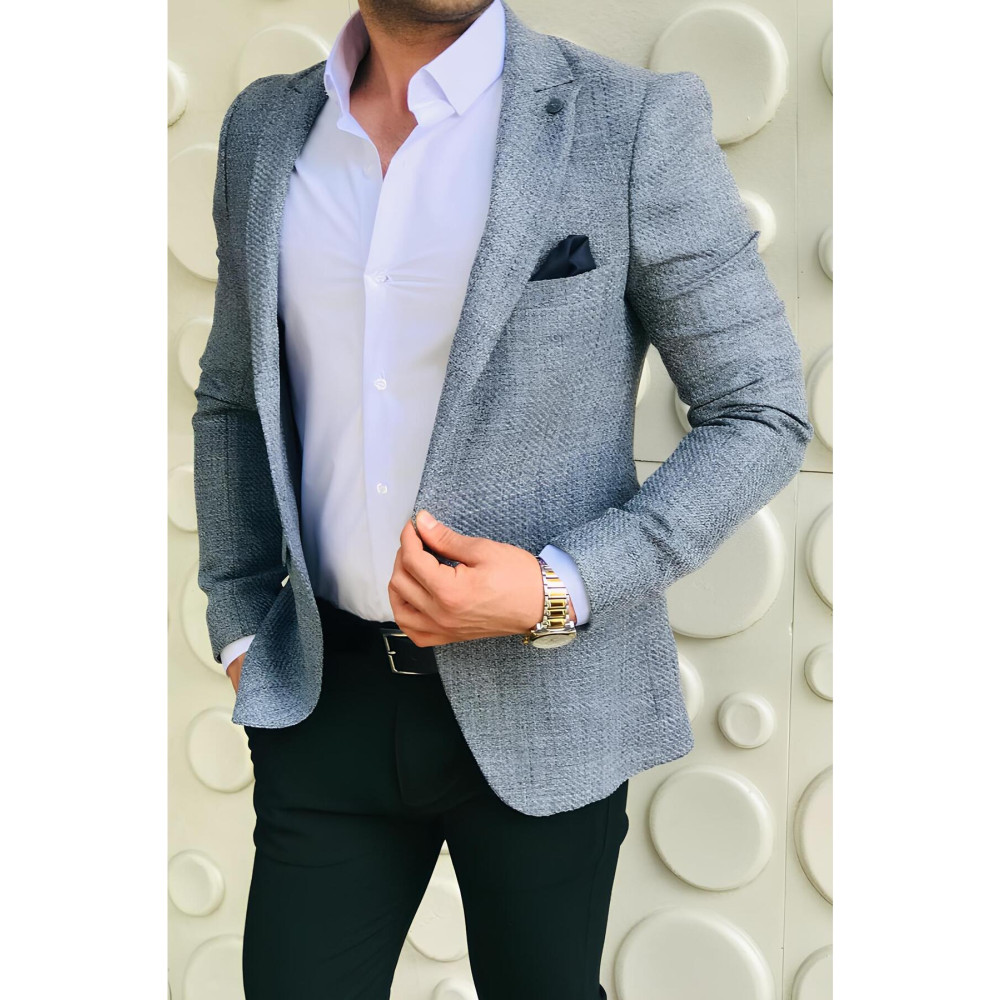 leonmen Italyan Stil Slim Fit Blazer Tek Ceket 60-6 Drop Beden Bayan Ceket Fiyatı