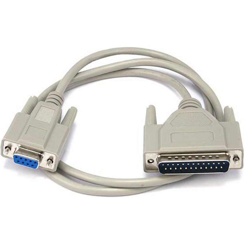 Leonpro Db9 DIŞI/DB25 Erkek Null Modem RS232 Seri Kablosu 1.5m - Siyah Router Fiyatı