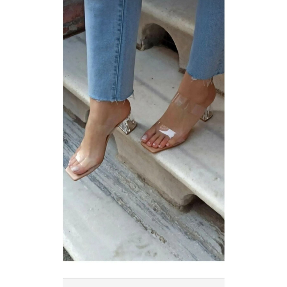 LEOPAR SHOES Şeffaf Topuklu Yazlık 40 Beden Unisex Sandalet Fiyatı