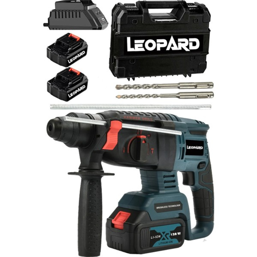 Leopard Alman 128 Vf 12 Ah 7 Joule Darbeli Kömürsüz Motor Çift Akülü Şarjlı Kırıcı Delici Hilti Matkaplar Fiyatı