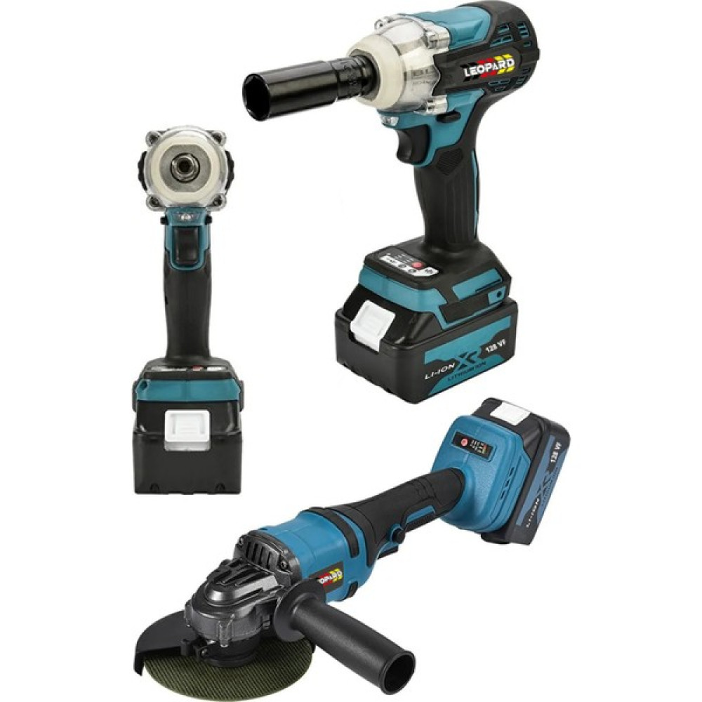 Leopard Alman Kömürsüz Set 128 Vf 10 Ah Şarjlı Taşlama 128 Vf 10 Ah Şarjlı Somun Bijon Sökme Sıkma Makinası Somun Sıkma Makinesi Fiyatı
