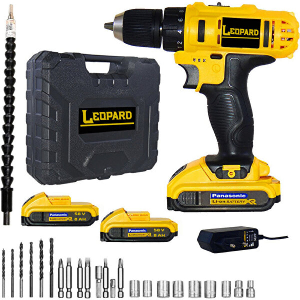 Leopard Pro 48 V 5 Ah Darbeli Çift Li-Ion Akülü Şarjlı Vidalama Matkap + 27 Parça Setli Elektrikli El Aletleri Fiyatı
