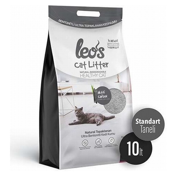 Leos Cat Litter Grey Aktif Karbonlu Bentonit Kedi Kumu 10 Lt Evcil Hayvan Ürünleri Fiyatı