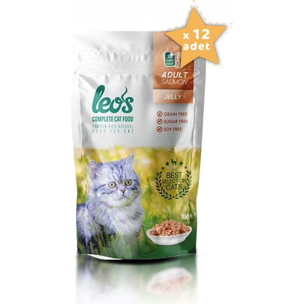 Leos Somonlu Yetişkin Kedi Yaş Maması Pouch 12x85 Gr Evcil Hayvan Ürünleri Fiyatı