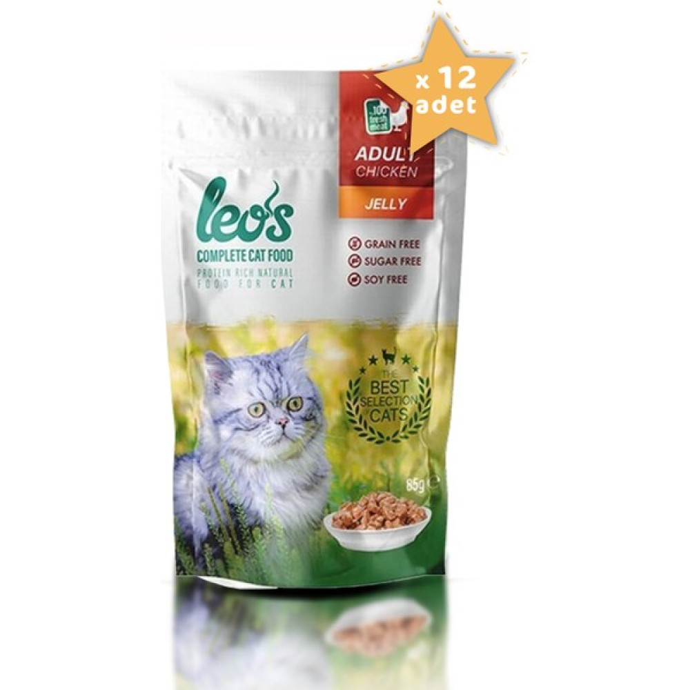 Leos Tavuklu Yetişkin Kedi Yaş Maması Pouch 12x85 Gr Evcil Hayvan Ürünleri Fiyatı