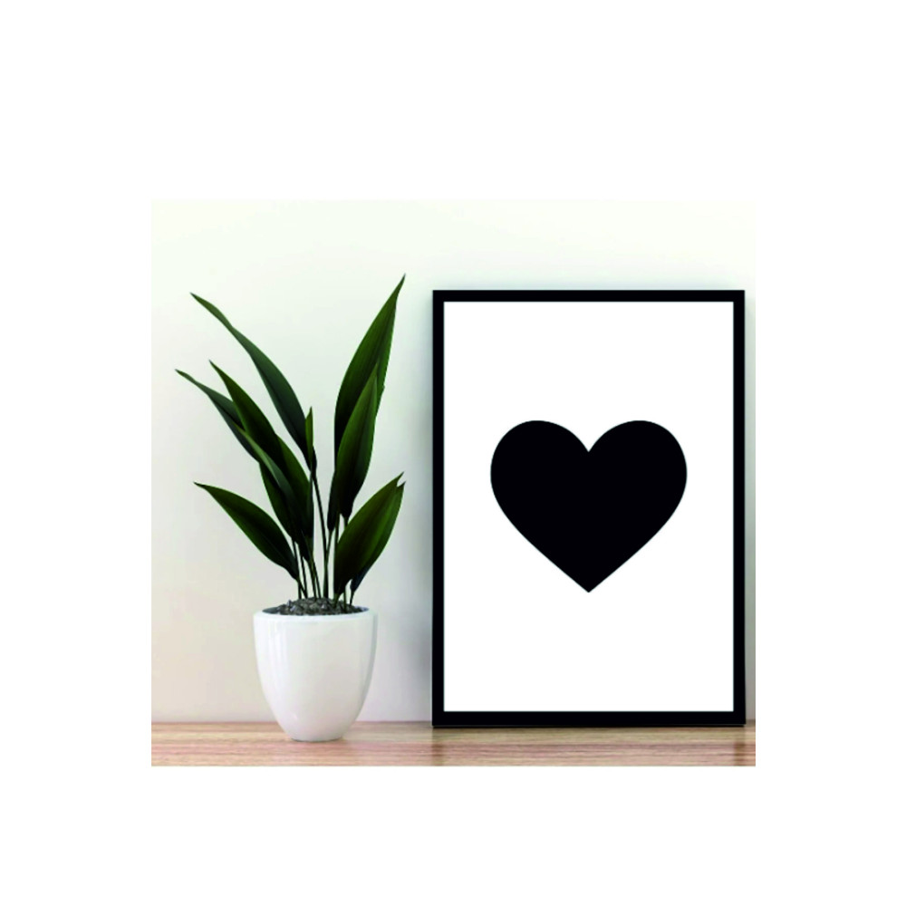 Leprikon 1 Adet Kalp Ahşap Mdf Çerçeve Görünümlü Mdf Tablo 20 x 30 Beden Tablo & Poster Fiyatı