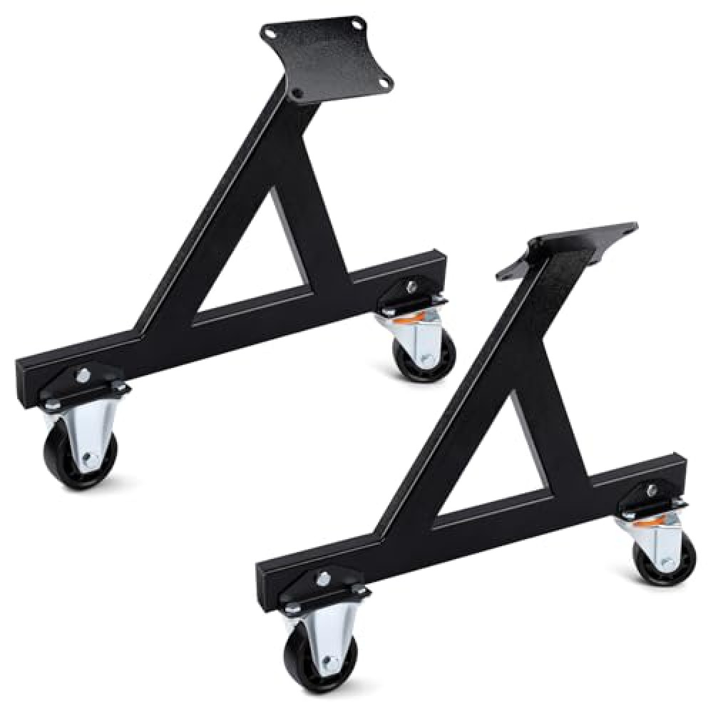 LEQEE Engine Stand for LS Engines Cradle Compatible with V8 Engine 2 PCS LS Engine Rolling Storage Stand with Swivel Caster Wheels Mounting Tool Support for Engines and Transmissions