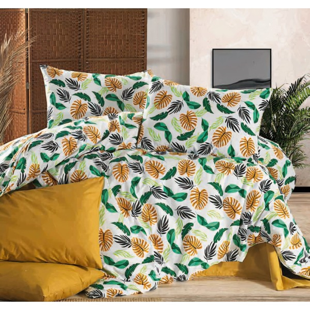 Lerase Nevresim Seti %100 Pamuklu Çift Kişilik - 200 x 220 cm - Avokado Yeşili Nevresim Takımı Fiyatı