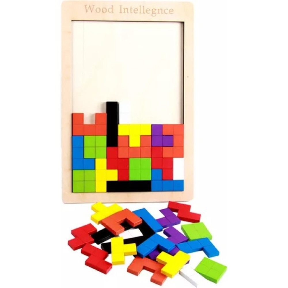 Les Doyen Montessori Ahşap Tetris & Blok Puzzle Zeka Oyuncağı Seti - Kahverengi - 0 Bebek Oyuncakları Fiyatı