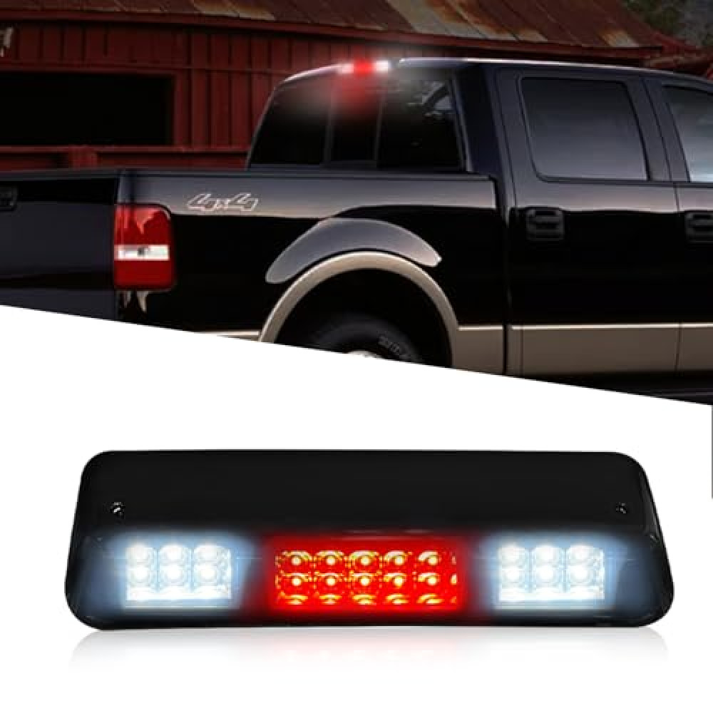 LESAUCE 2025 Upgraded Third Brake Light Smoked Compatible with 2004-2008 Ford F150 3rd Brake lights, Rear Cab Brake Light, High Mount Brake Light with Seal Gasket, IP67 Waterprooof
