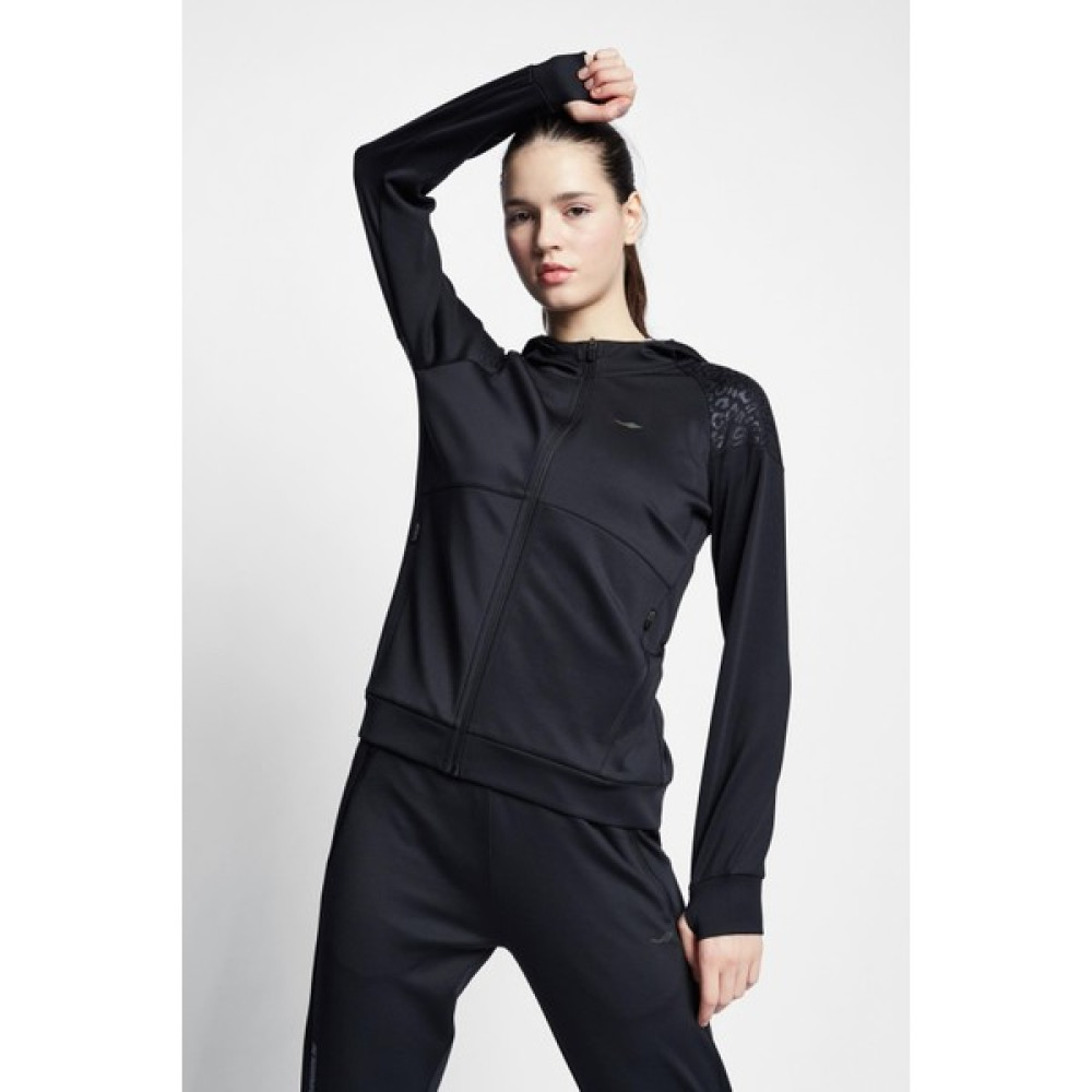 Lescon Siyah Kadın Koşu Fermuarlı Kapşonlu Üst 22B-2001 T-Shirt & Sweatshirt (Outdoor) Fiyatı