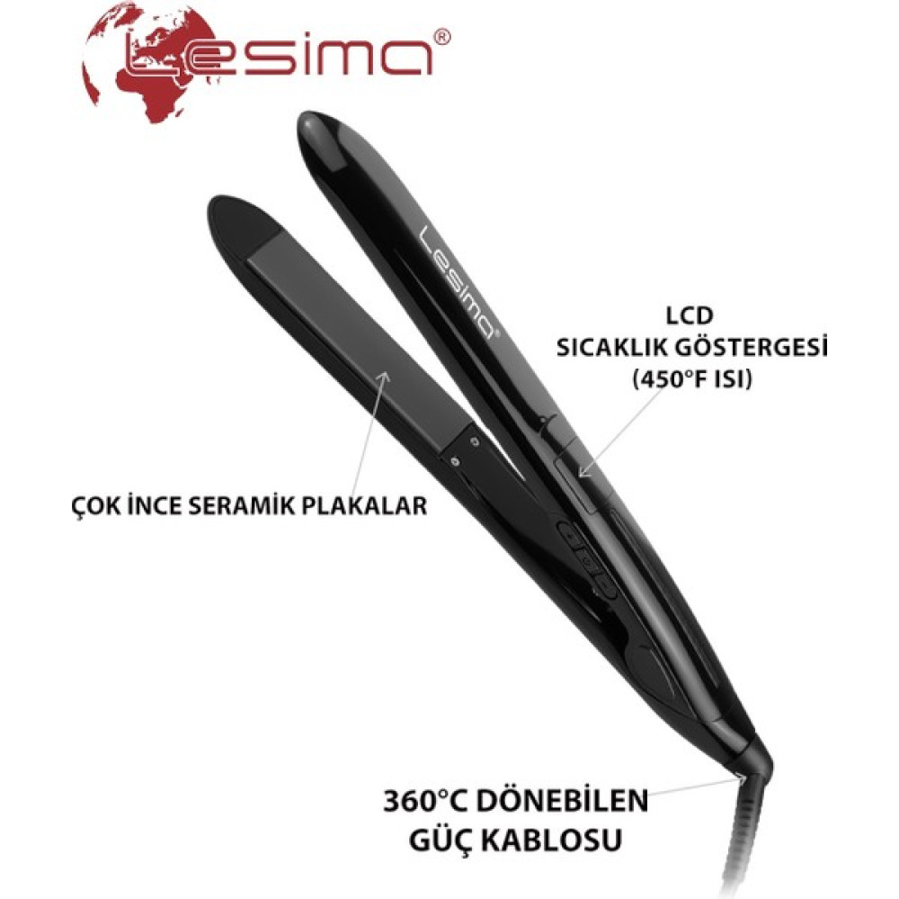Lesima Sultan Serisi 450° Isı Profesyonel Keratin Saç Düzleştiricisi Saç Şekillendiriciler Fiyatı