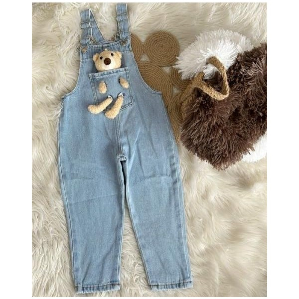 Lesmiel Kids Teddy Ayıcıklı Unisex Çocuk Kot Salopet Erkek Çocuk Pantolon Fiyatı