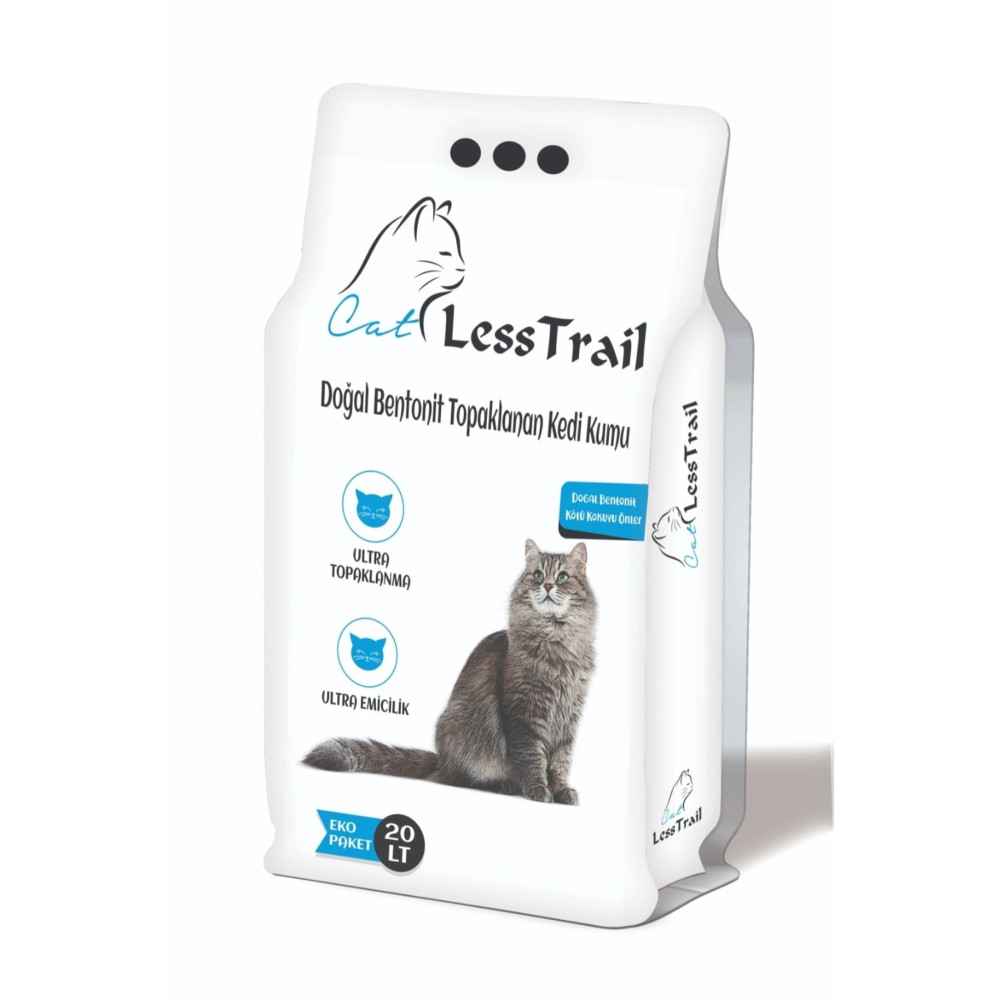 LESS Trail 20 Lt Ince Tane Kokusuz Naturel Beyaz Bentonit Kedi Kumu Evcil Hayvan Ürünleri Fiyatı