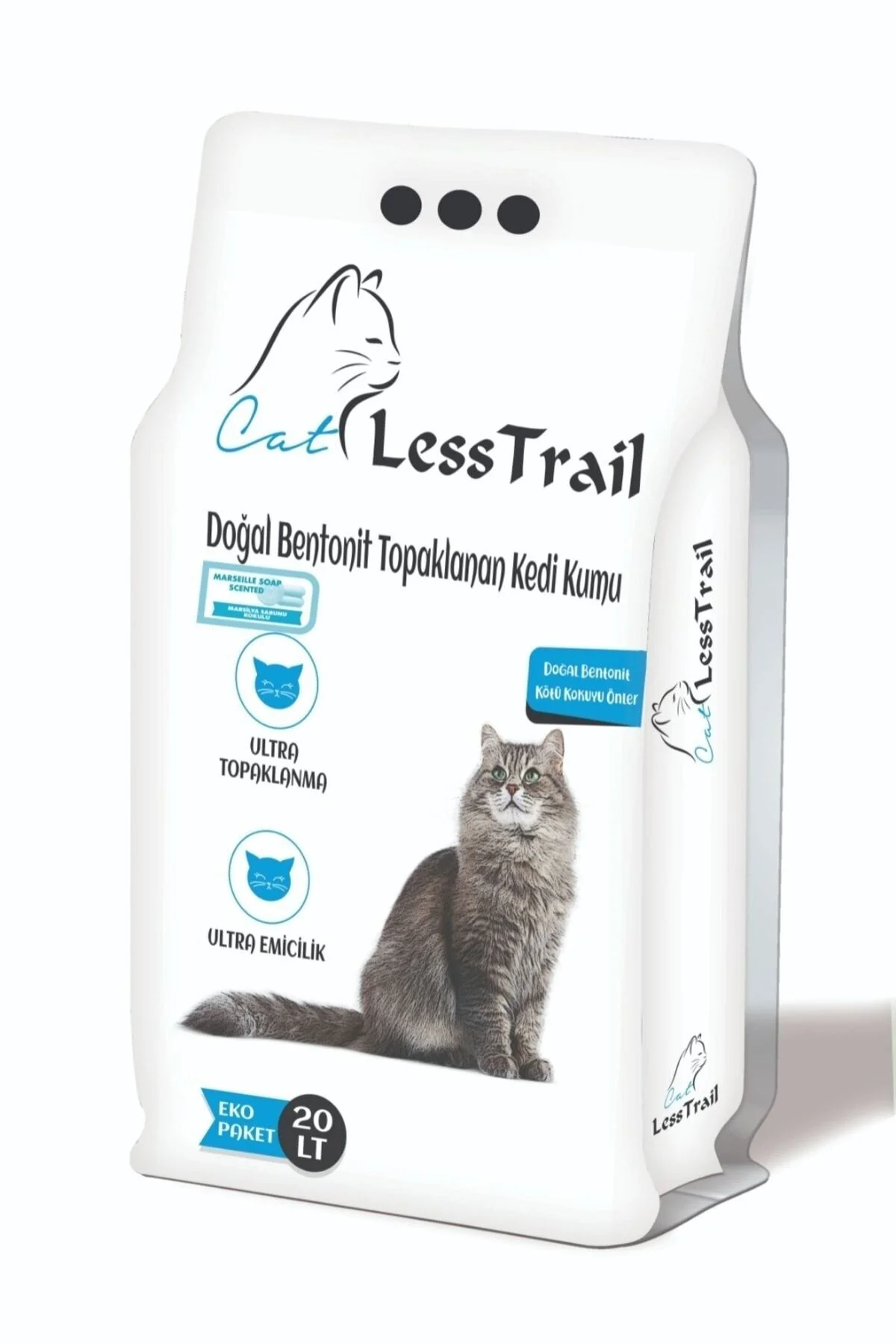 LESS Trail 20 Lt Ince Tane Sabun Kokulu Beyaz Bentonit Kedi Kumu" Evcil Hayvan Ürünleri Fiyatı