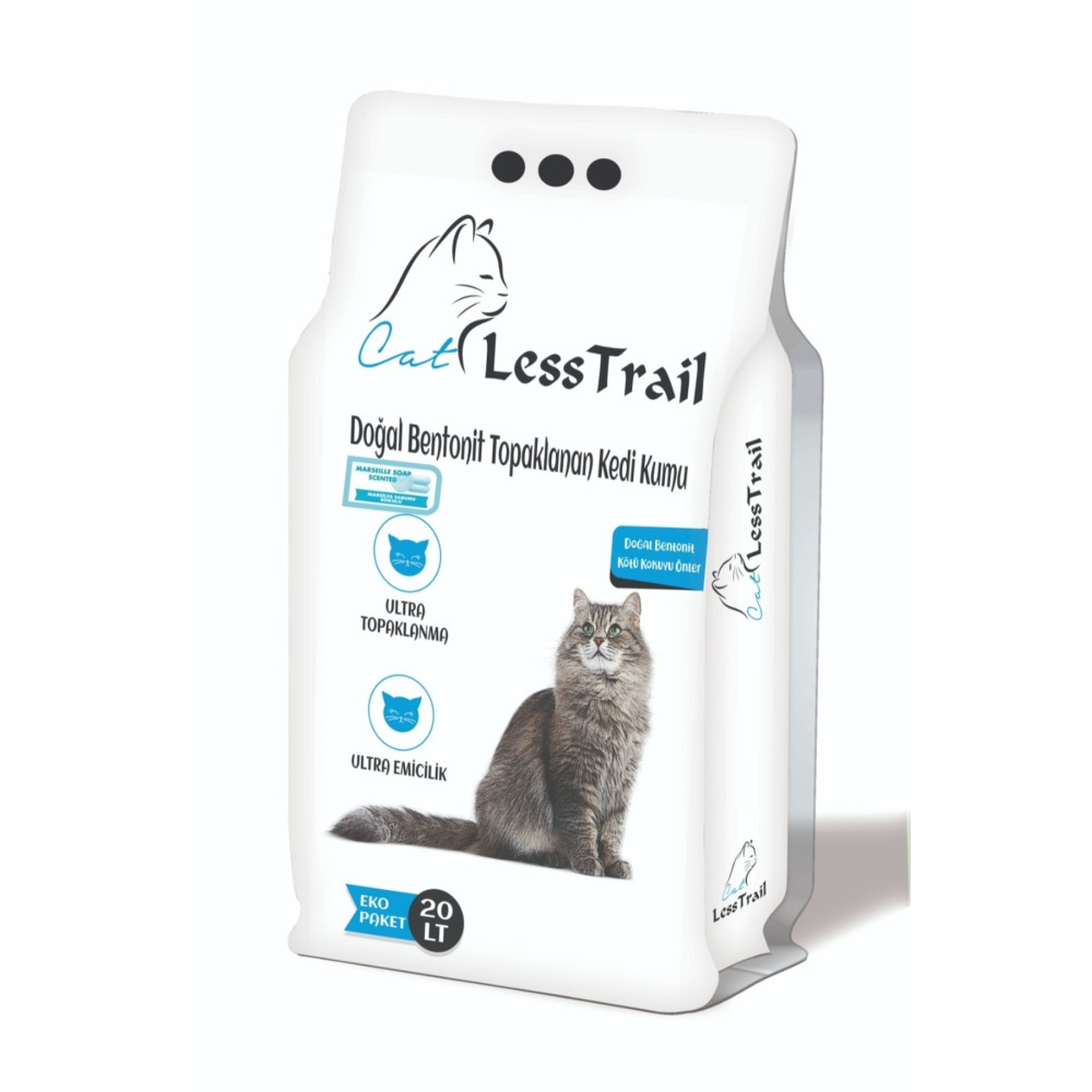 LESS Trail 20 Lt Ince Tane Sabun Kokulu Beyaz Bentonit Kedi Kumu Evcil Hayvan Ürünleri Fiyatı