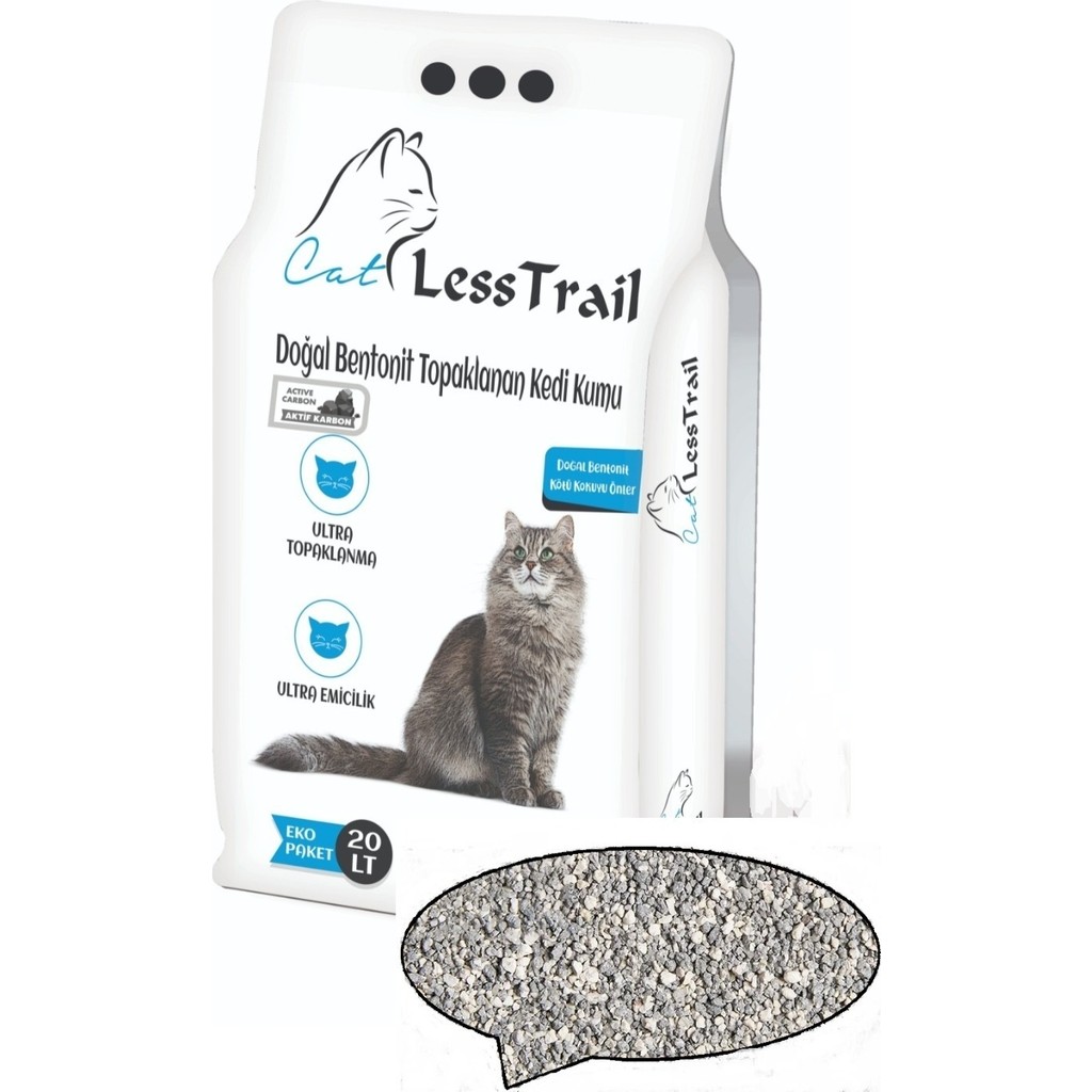 Less Trail Aktif Karbon Kedi Kumu 20 lt İnce Tane Eko Topaklanan Koku Önleyici Özellik Evcil Hayvan Ürünleri Fiyatı
