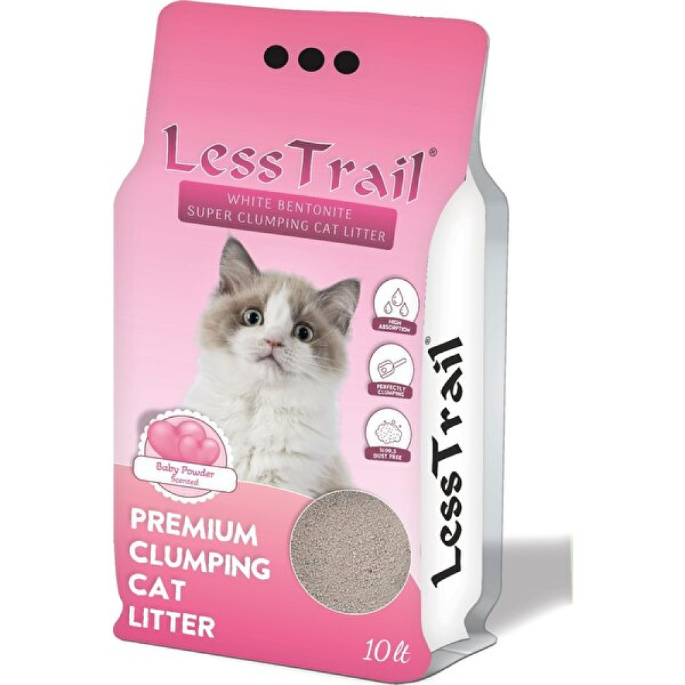 Less Trail Süper Premium Pudra Kokulu 10 lt Beyaz Bentonit Kedi Kumu Evcil Hayvan Ürünleri Fiyatı