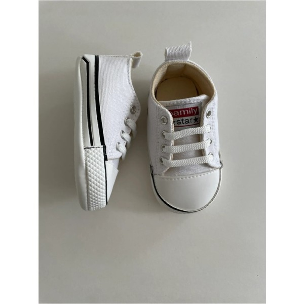 Lete Kız / Erkek Bebek Ilk Adım Spor Ayakkabısı Beyaz Converse Modeli Bebek Ayakkabısı Fiyatı