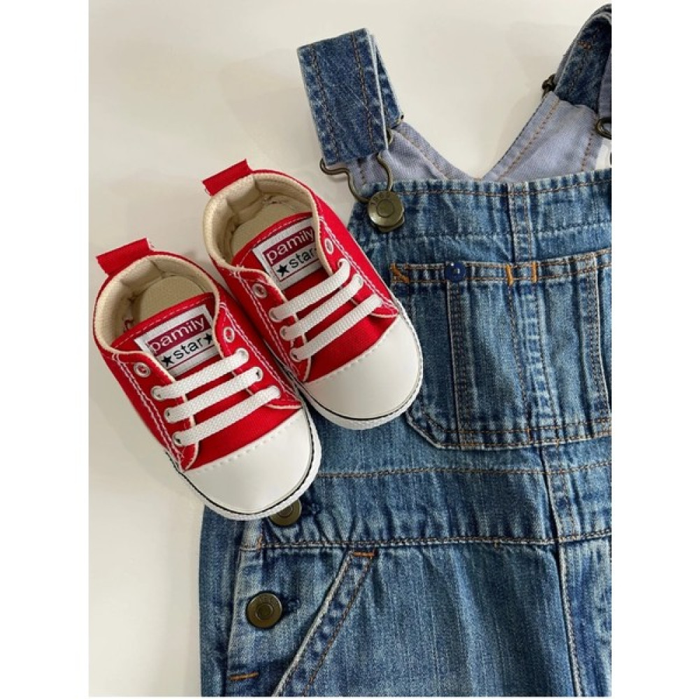 Lete Kız / Erkek Bebek Ilk Adım Spor Ayakkabısı Kırmızı Converse Modeli Bebek Ayakkabısı Fiyatı