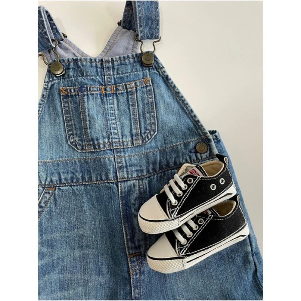Lete Kız / Erkek Bebek Ilk Adım Spor Ayakkabısı Siyah Converse Modeli Bebek Ayakkabısı Fiyatı